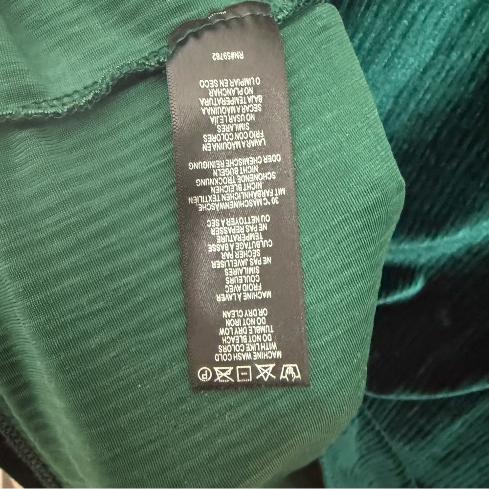 Adrianna Papell Deep Green Velvet Blouse - Picture 4 of 5